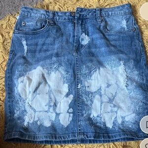 VENUS Blue Mini Pencil Skirt Casual